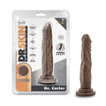 Dr. Skin Silicone Dr. Carter Realistic 7 " Posable Dildo Brown
