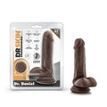 Dr. Skin Silicone Dr. Daniel 6.5 " Posable Dildo with Balls Brown