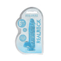 RealRock Crystal Clear Realistic 6 " Dildo With Balls and Suction Cup Blue