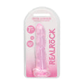 RealRock Crystal Clear Non-Realistic 7 " Twisted Dildo With Suction Cup Pink