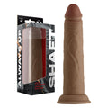 Shaft Model J: 8.5 " Dual Density Silicone Dildo Oak