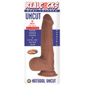 Realcocks Dual Layered Uncut Slider Fat Dick 9 " Brown