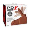 PDX Plus Perfect Ride Anal Masturbator With 6 " Posable Dildo Brown