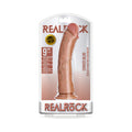 RealRock Realistic 9 " Curved Dildo With Suction Cup Tan