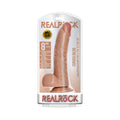 RealRock Realistic 8 " Curved Dildo With Balls and Suction Cup Tan