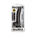 RealRock Realistic 8 " Curved Dildo With Balls and Suction Cup Black