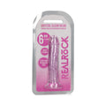 RealRock Crystal Clear Straight 6 " Dildo Without Balls Pink