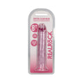 RealRock Crystal Clear Straight 8 " Dildo Without Balls Pink