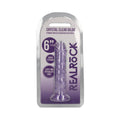 RealRock Crystal Clear Straight 6 " Dildo Without Balls Purple