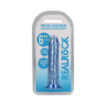 RealRock Crystal Clear Straight 6 " Dildo Without Balls Blue