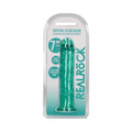 RealRock Crystal Clear Straight 7 " Dildo Without Balls Turquoise