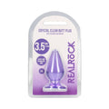 RealRock Crystal Clear 3.5 " Anal Plug Purple