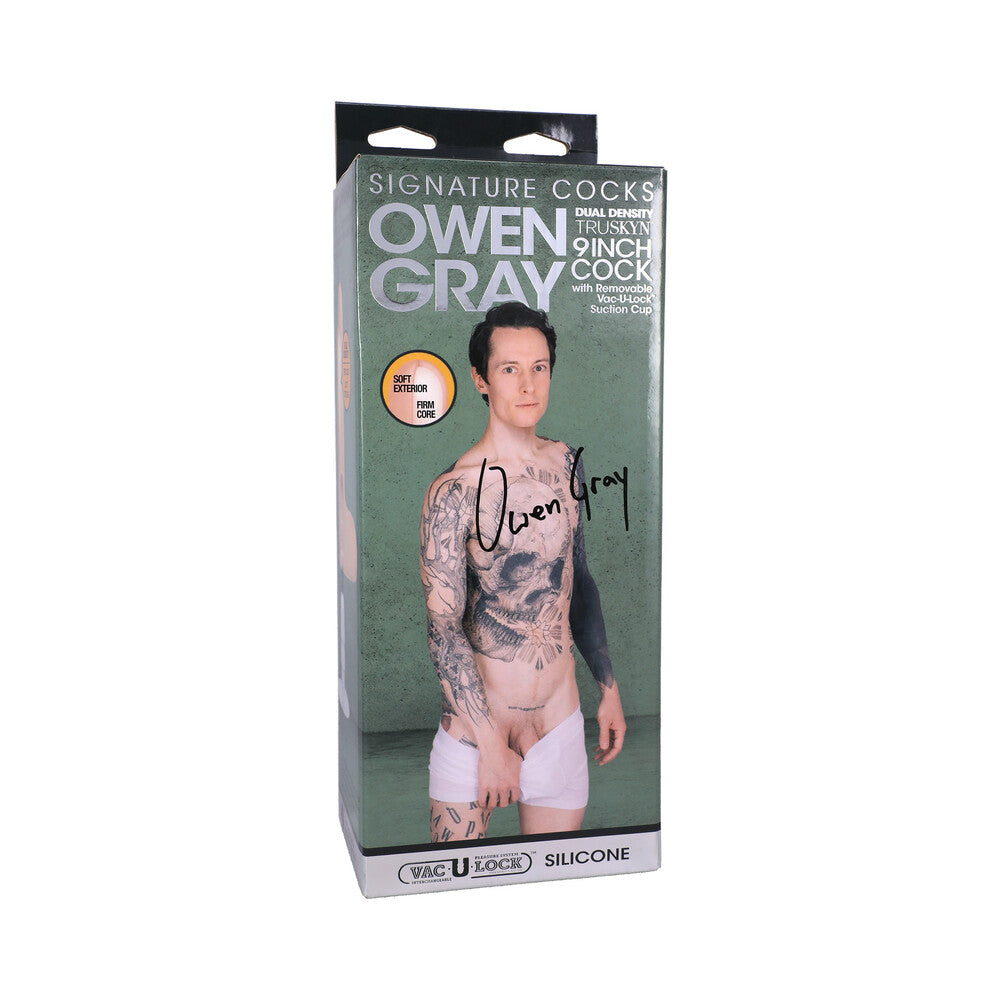 Signature Cocks Owen Gray 9 " TRUSKYN Silicone Dildo with Vac-U-Lock Suction Cup