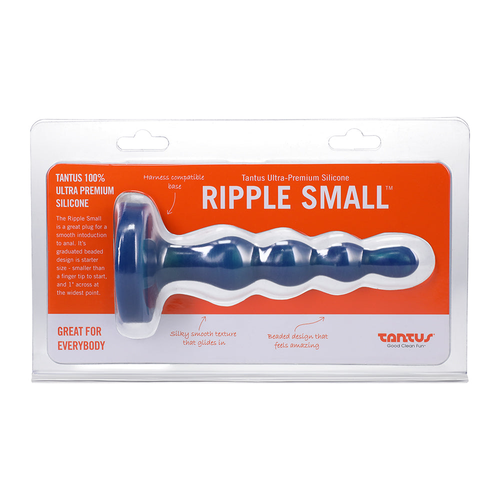 Tantus Ripple Small 8 " Anal Beads Dildo Firm Malachite