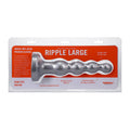 Tantus Ripple Large 8 " Anal Beads Dildo Medium-Firm Silver
