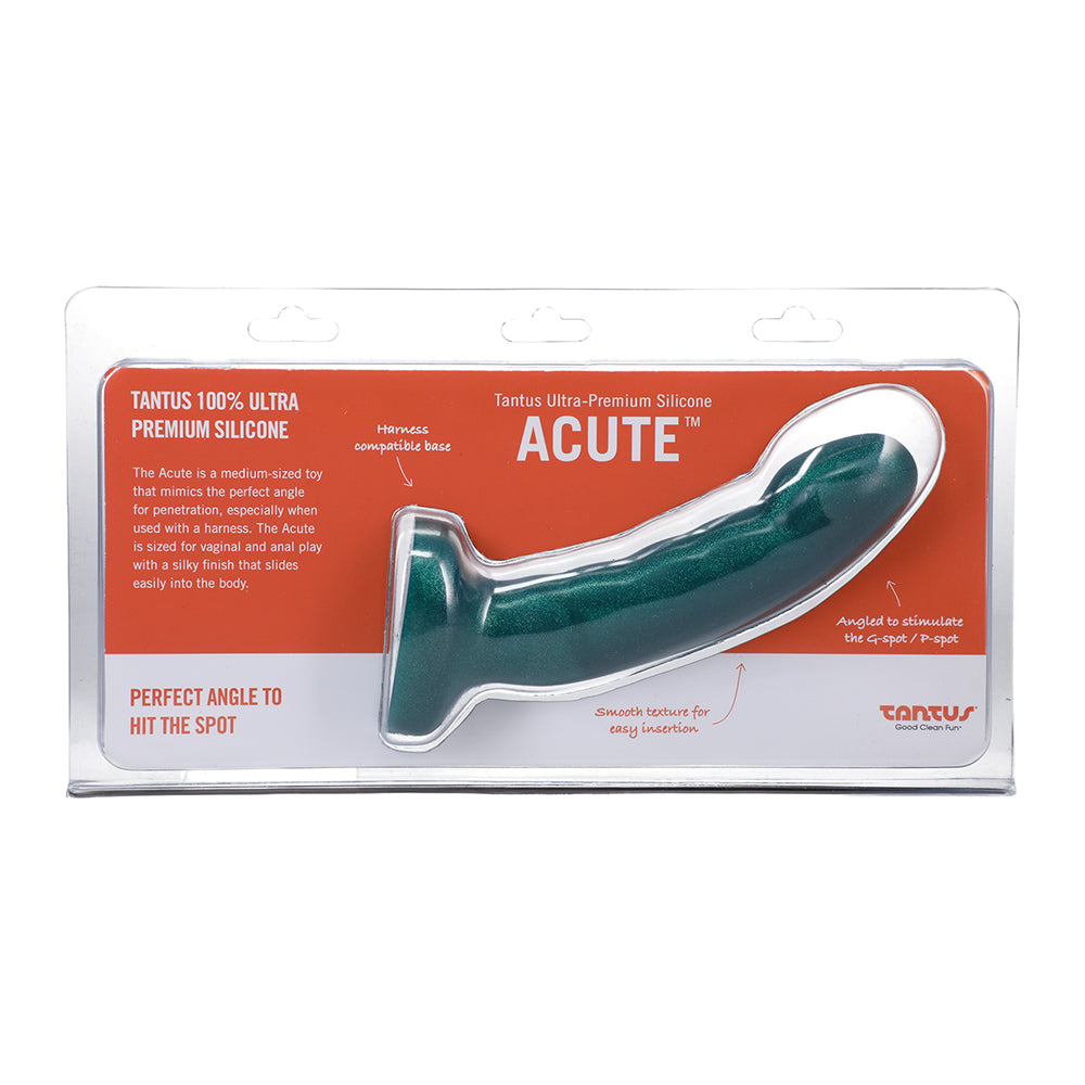 Tantus Acute 5.5 " Curved Dildo Medium-Firm Emerald