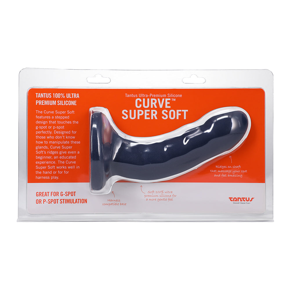 Tantus Curve 6.5 " Dildo Medium-Firm Sapphire