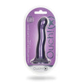 Ouch! Ultra Soft Silicone 7 " Curvy G-Spot Dildo Metallic Purple