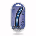 Ouch! Smooth Silicone 7 " G-Spot Dildo Metallic Blue
