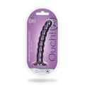 Ouch! Beaded Silicone 6.5 " G-Spot Dildo Metallic Purple