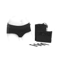 SpareParts Bella Cleavage Booty Short Harness Black Size 3XL