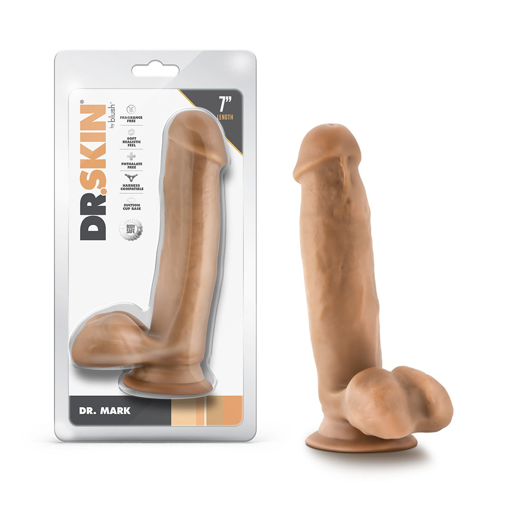 Dr. Skin Dr. Mark 7 " Dildo with Balls Tan