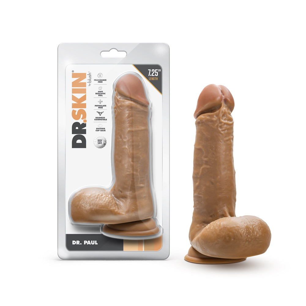 Dr. Skin Dr. Paul 7.25 " Dildo with Balls Tan