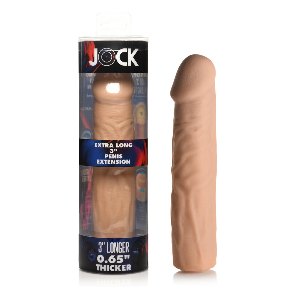 Jock Extra Long Penis Extension Sleeve 3 " Light