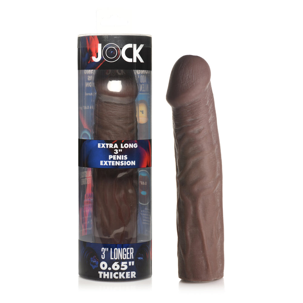 Jock Extra Long Penis Extension Sleeve 3 " Dark