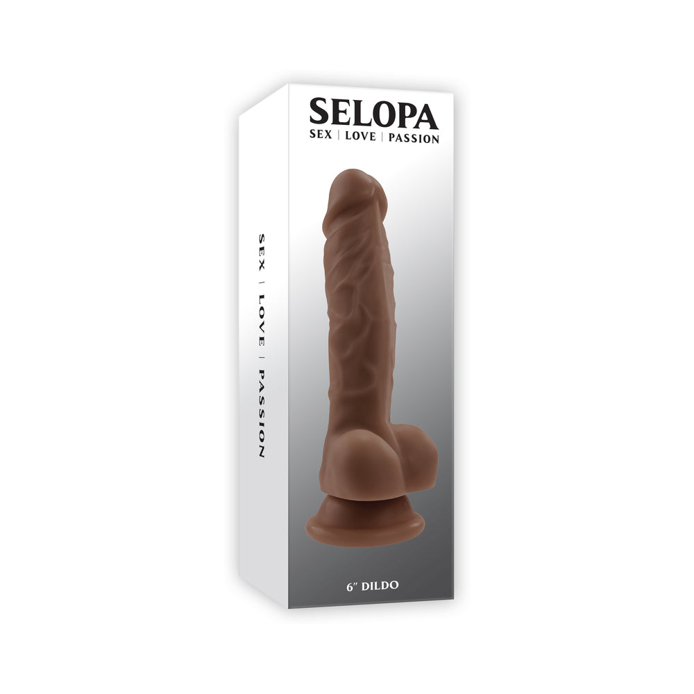 Selopa Non-Vibrating Dildo 6 " Dark