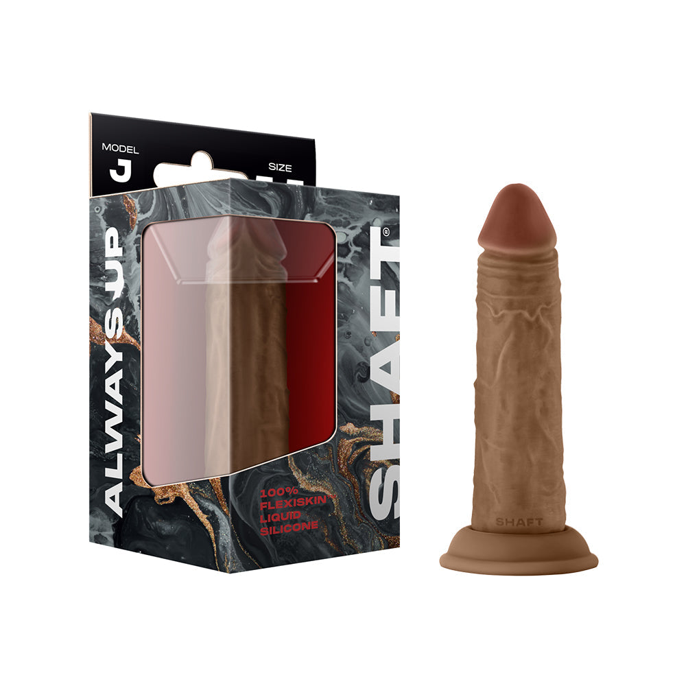 Shaft Model J: 5.5 " Dual Density Silicone Dildo Oak