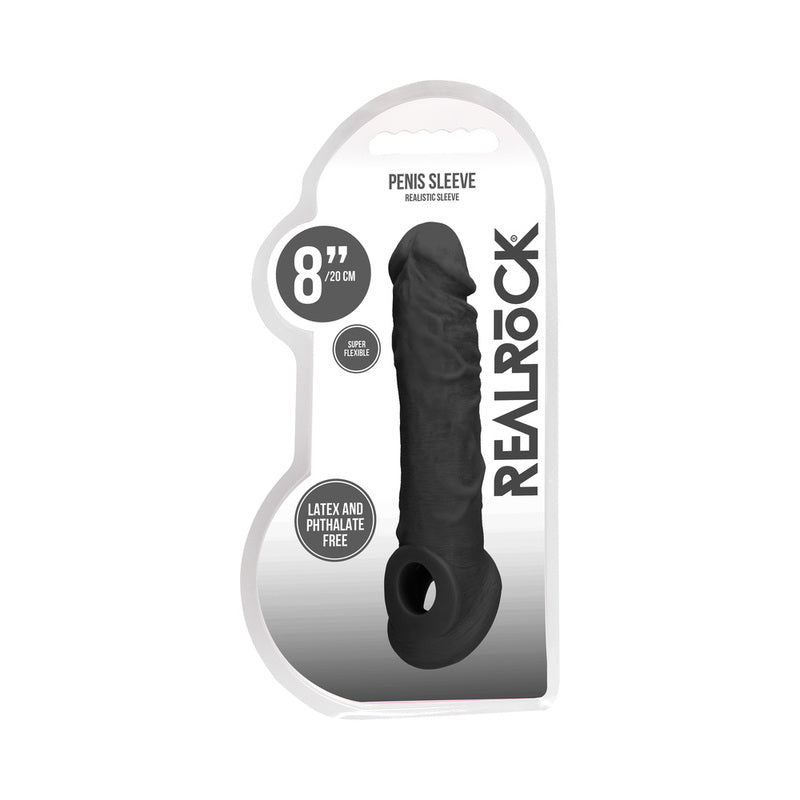 RealRock Skin 8 " Penis Extender Sling Black