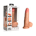Jock Real Skin Silicone Dildo with Balls 8 " Light