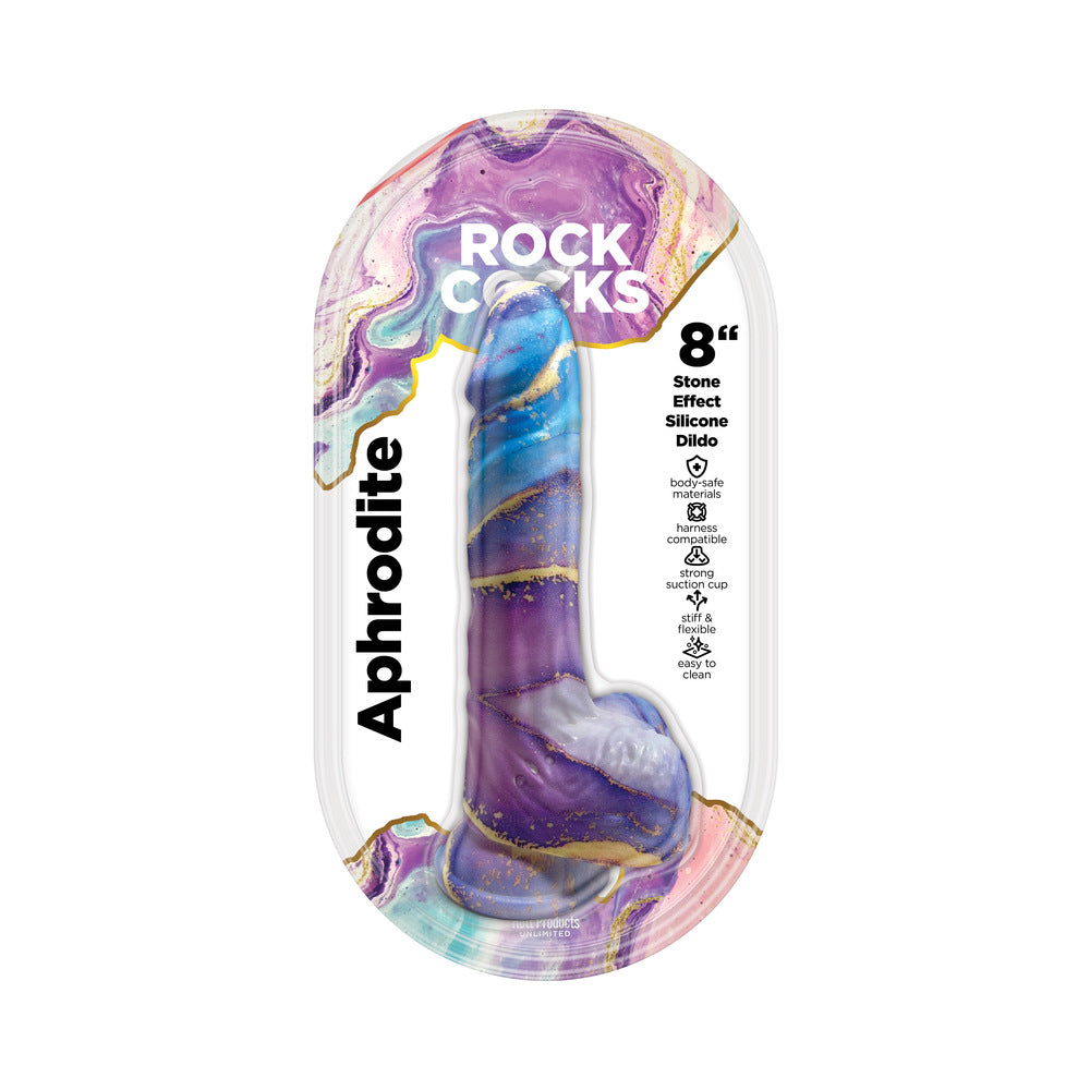 Rock Cocks Aphrodite Marble Silicone Dildo 8 "