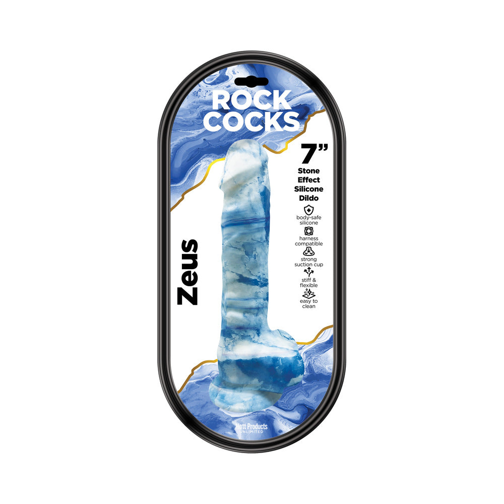 Rock Cocks Zeus Marble Silicone Dildo 7 "