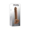 Selopa Natural Feel Flexskin Bendable Dildo with Moving Material 7 " Dark