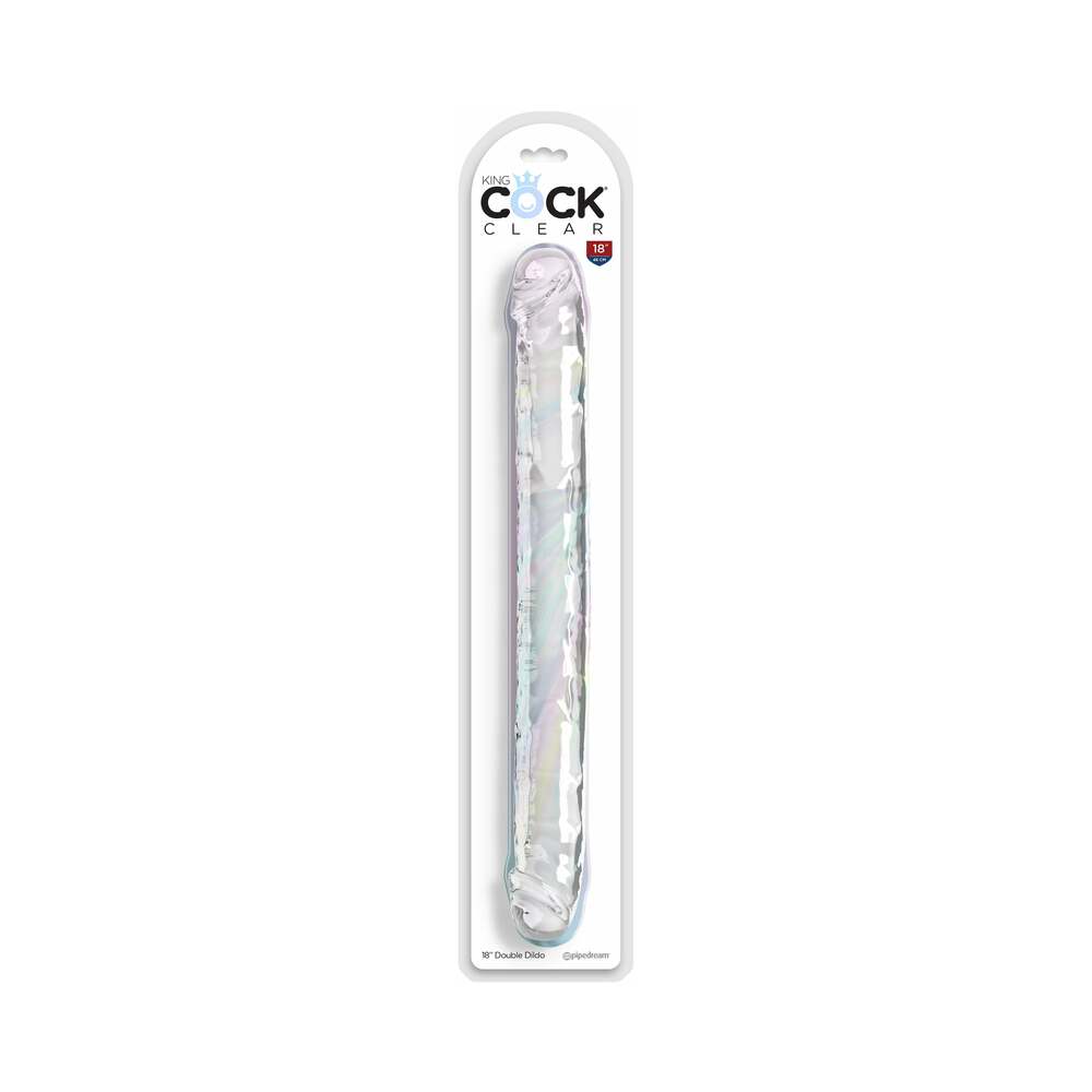 King Cock Double Dildo 18 " Clear