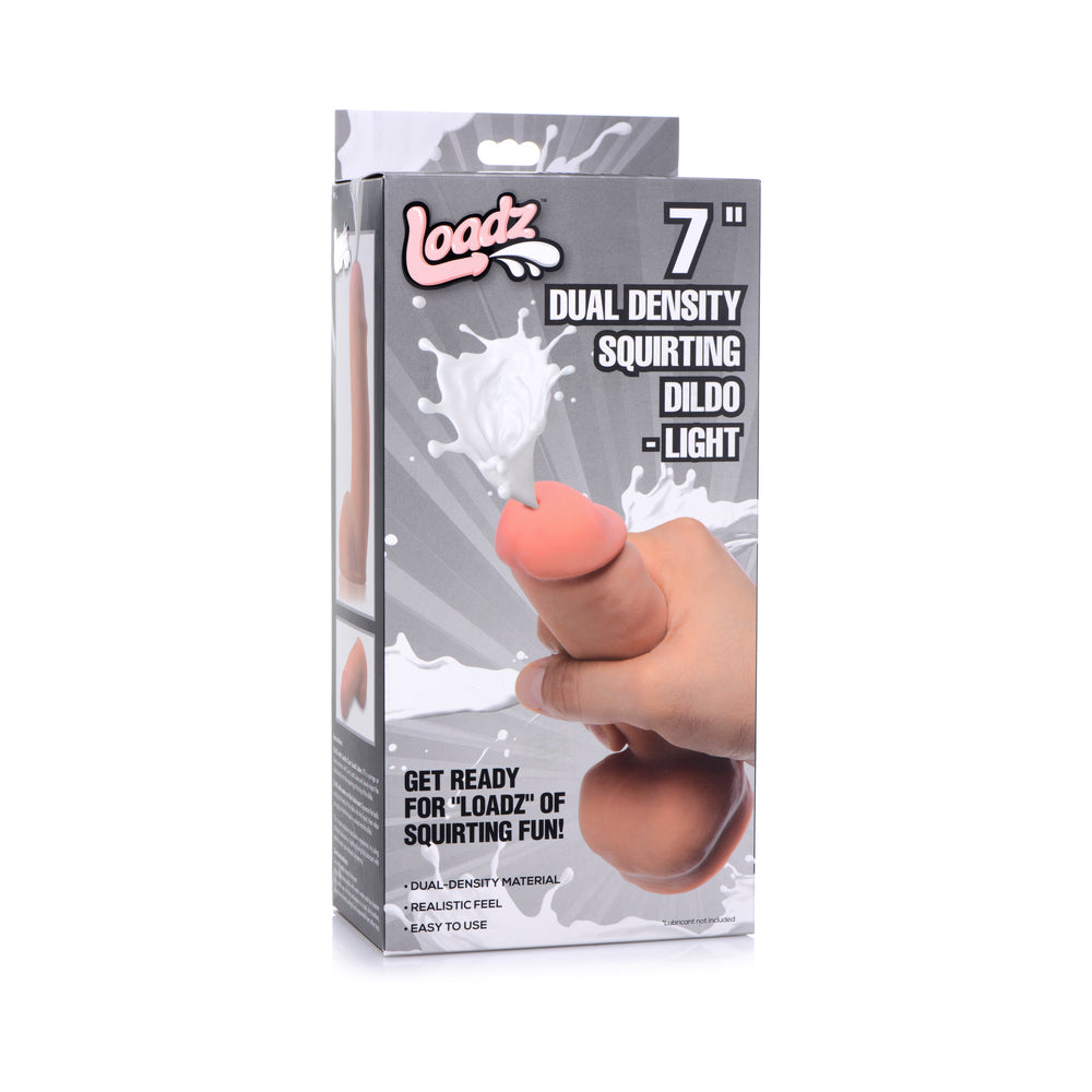Loadz 7 " Dual Density Squirting Dildo Light