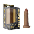 Shaft Vibrating Model J: 6.5 " Dual Density Silicone Dildo Oak