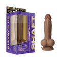 Shaft Vibrating Model A: 7.5 " Dual Density Silicone Dildo Oak
