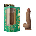 Shaft Vibrating Model N: 8.5 " Dual Density Silicone Dildo Oak