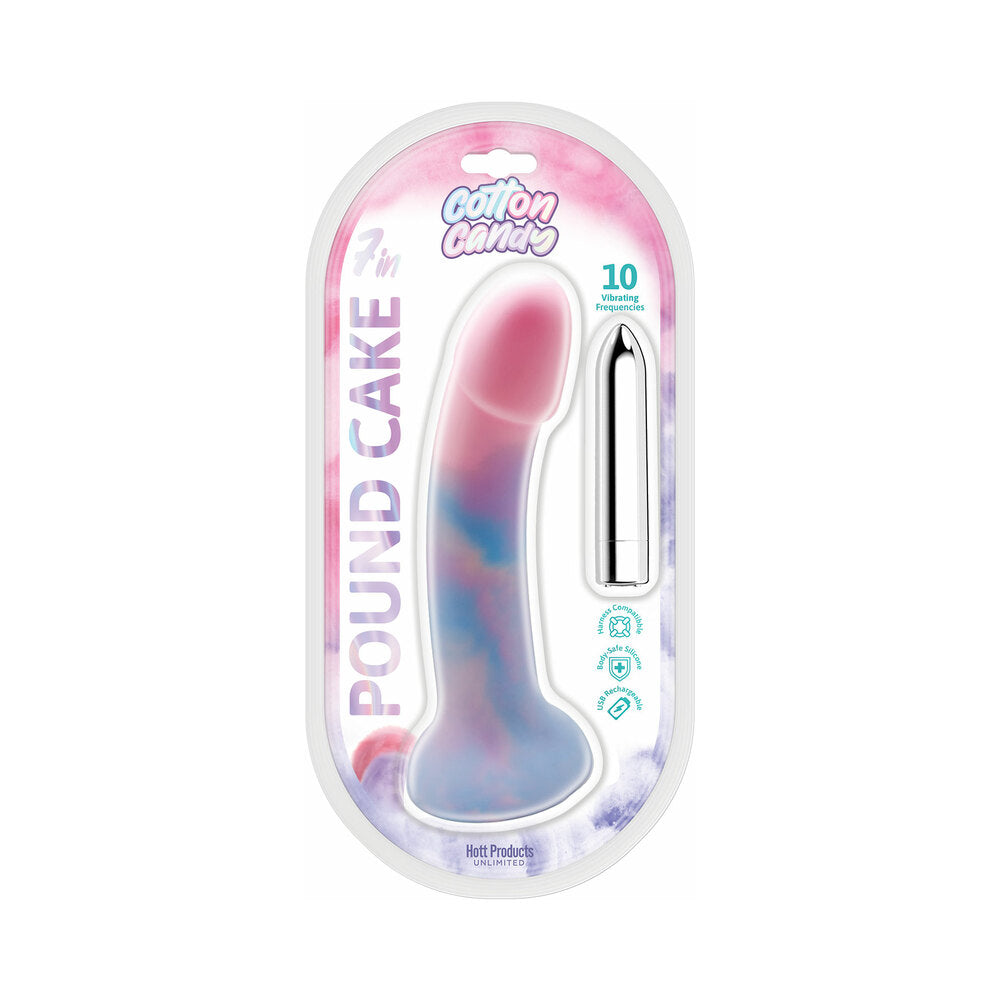 Cotton Candy Pound Cake Silicone Dildo 10 Frequencies 7.5 "