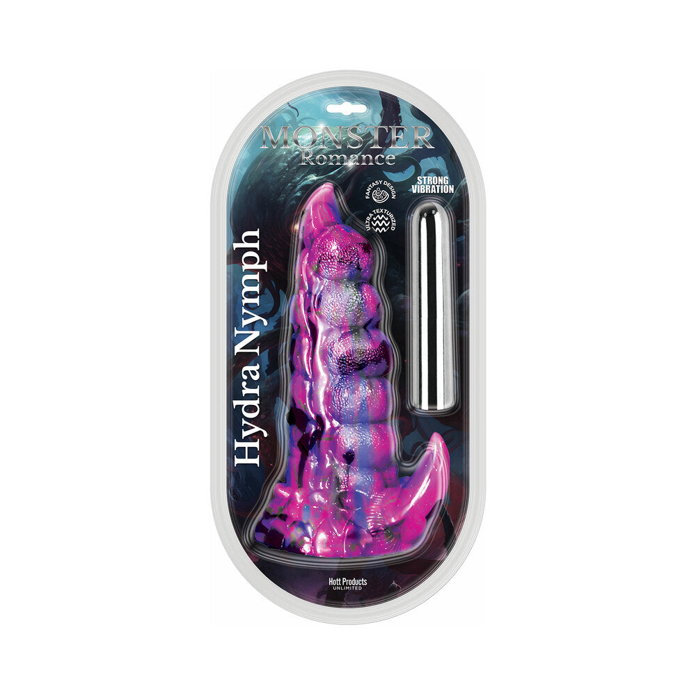 Monster Romance Hydra Nymph with Vibrating Bullet Silicone Dildo 7.5 "