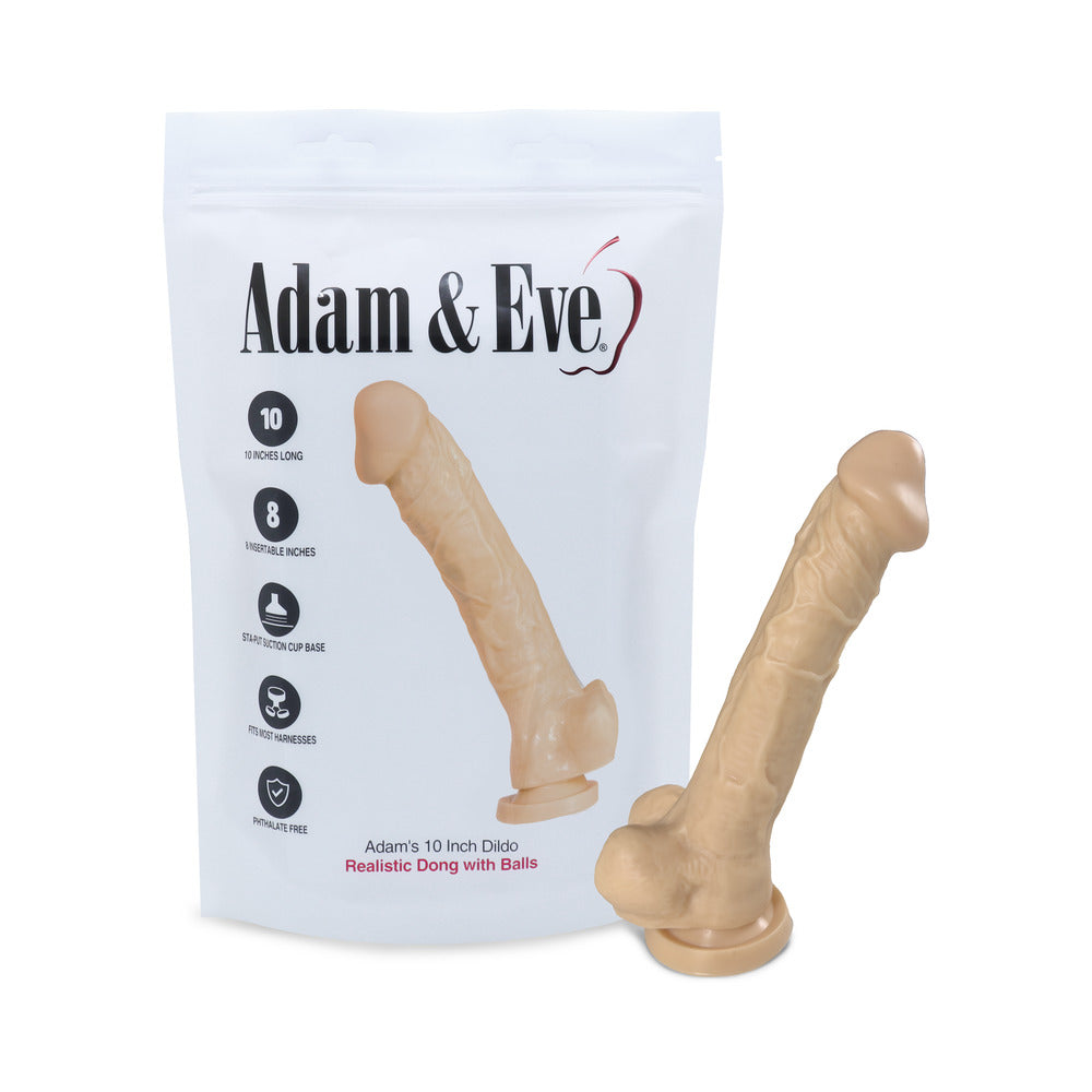 Adam & Eve Adam's Cock 10 " Dildo (Bag Packaging)