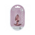 Ouch! Smooth Silicone Anal Plug Medium 3.1 " Rose Gold