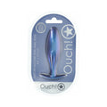Ouch! Smooth Silicone Oval Anal Plug 4.6 " Metallic Blue