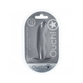Ouch! Smooth Silicone Finger Anal Plug 4.6 " Gun Metal