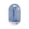 Ouch! Smooth Silicone Finger Anal Plug 4.6 " Metallic Blue