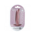 Ouch! Smooth Silicone Finger Anal Plug 4.6 " Rose Gold