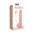 RealRock 8 " Vibrating and Rotating Cock with Balls Regular Straight Beige